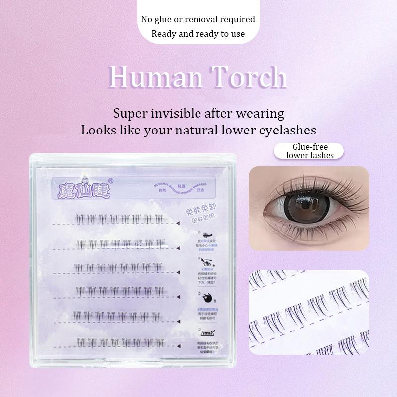 

[Free tweezers]New Magic Eyelashes Glue-Free Eyelashes Lazy&Newbie makeup,Natural Thick Curling Natural Eyelashes Simulation Full Range Lighting Lower lashes