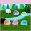 Decorative Resin Glowing Elephant Figurine Set For Fairy Garden Accessories