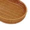 Imitation Rattan Fruit Tray, Weaving Storage Holder, Rectangle Handwoven Basket Organizer Tray for