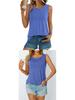 Women's Striped Sleeveless Loose Top - Round Neck, Spring/Summer Fashion
