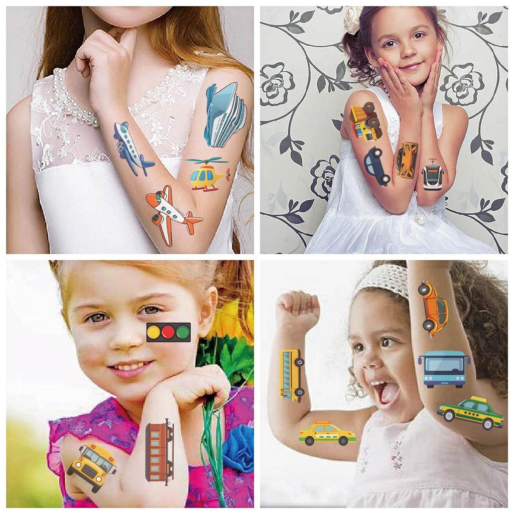 New Cartoon Vehicle Tattoo Stickers for Waterproof Party Gift Funny DIY Fun Face Stickers
