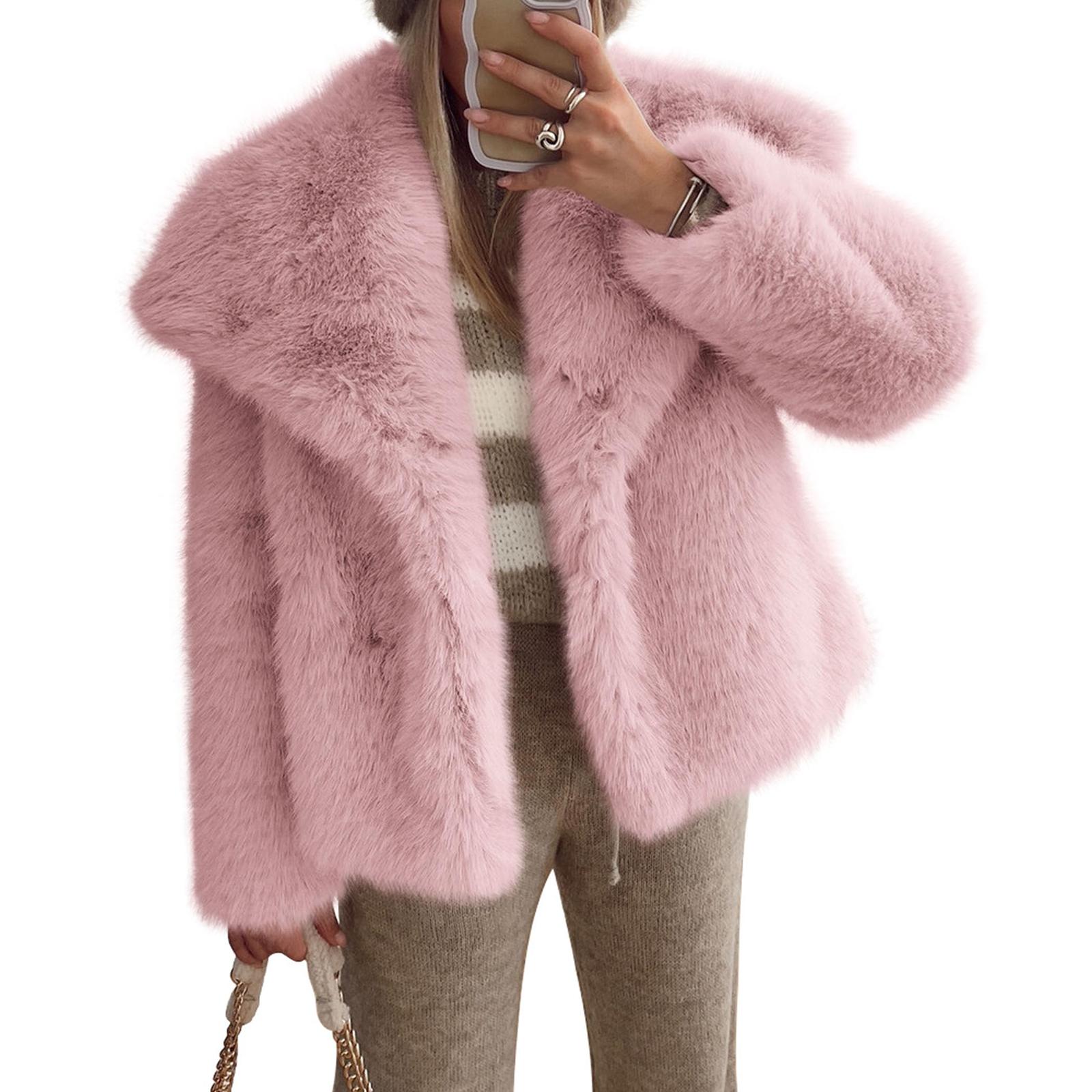 

Женская модная толстовка с длинными рукавами из экологичного флиса, однотонная, теплая, премиальная, укороченная куртка S розовый