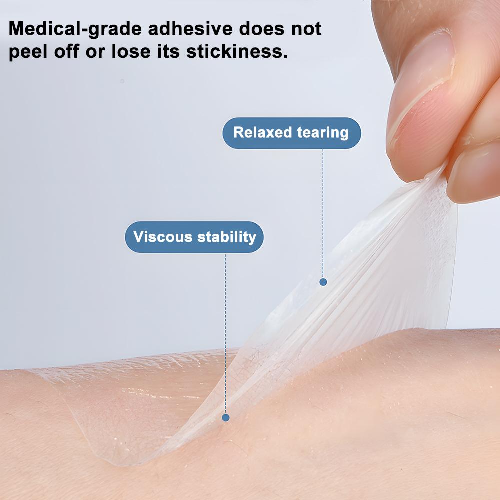 Waterproof PU Film Adhesive Bandages: 20pcs Transparent Medical Tape for Wound Care, Tattoo Aftercare, Anti-allergic & Flexible
