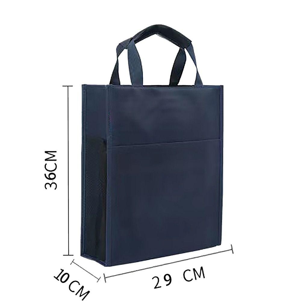 Large Capacity Document Bag There Layers Briefcase Handbag Files Bag  Office Supplies