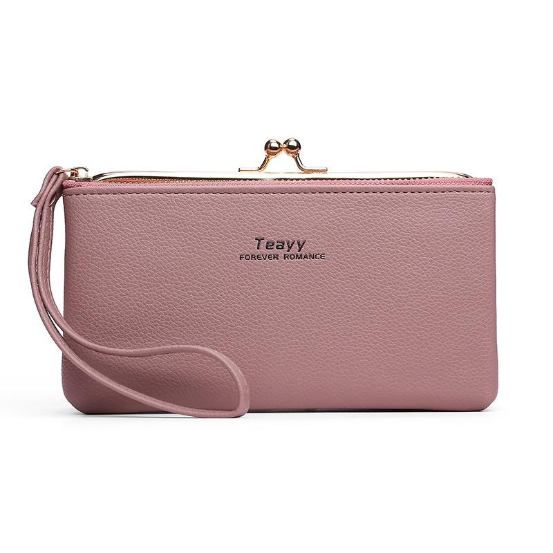 IELGY Women's Retro Coin Purse Long Fashionable Temperament Soft Leather