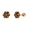 Retro People Smearing Flowers Earrings Imitation Thai Silver Rose Ear Bone Nails
