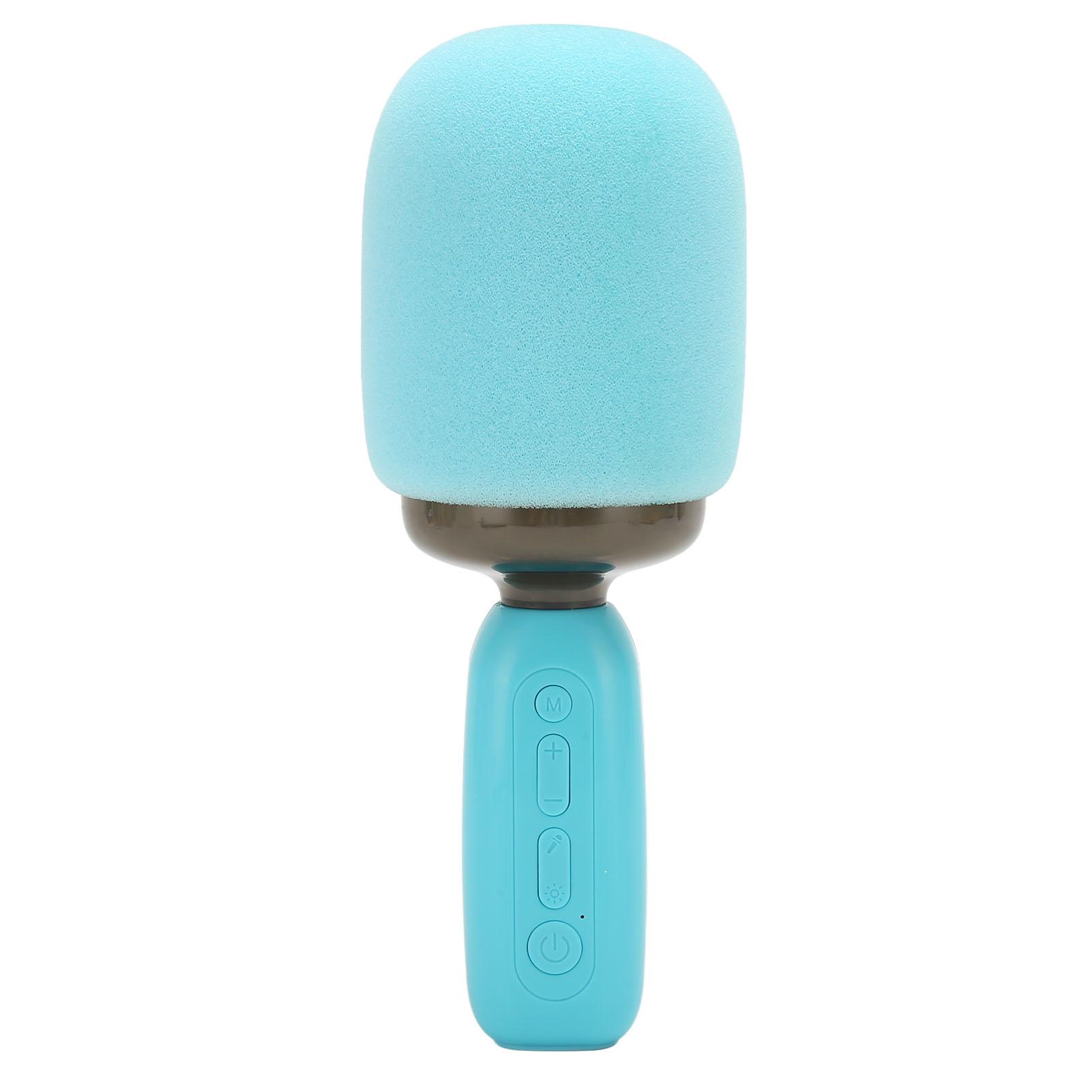 

Ручной караоке-микрофон с RGB-подсветкой, поддержкой карты памяти, портативный беспроводной Bluetooth-микрофон для пения для детей и взрослых Blue