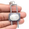 Pendant Moonstone Cabochon Gemstone Handmade Antique Silver Jewelry 2.75"