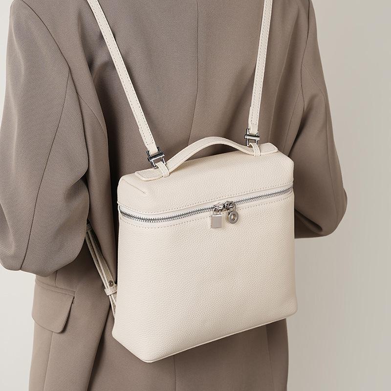 Dámská taška přes rameno z pravé kůže - Módní batoh 2024, Velkokapacitní cestovní a školní taška