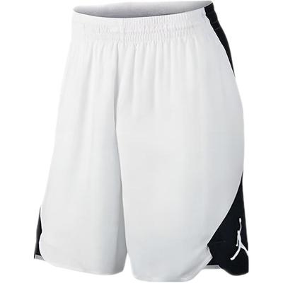 Colorblock High-Waist Straight-Leg Casual Shorts Herrenhosen Weiß 831349-100