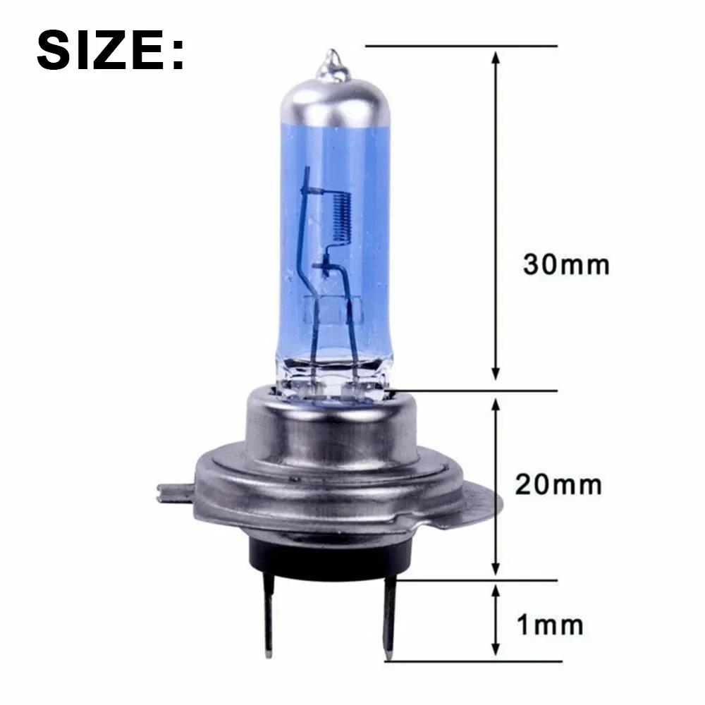 2pcs Car 12V H7 100W 6000K White Xenon Lamps Super Bright Halogen Cars Headlights Bulbs Daytime Running Lamps Lighting Bulbs