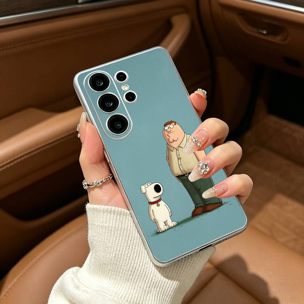 Family Cute G-Guys Phone Case For Samsung S25,S24,S21,S22,S23,S30,Ultra,S20,Plus,Fe,Lite Transparent Cover