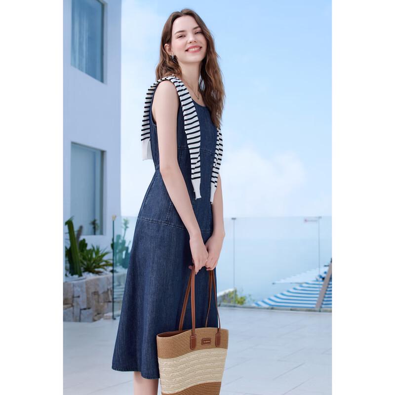 Betu Women's Sleeveless Denim Midi Dress