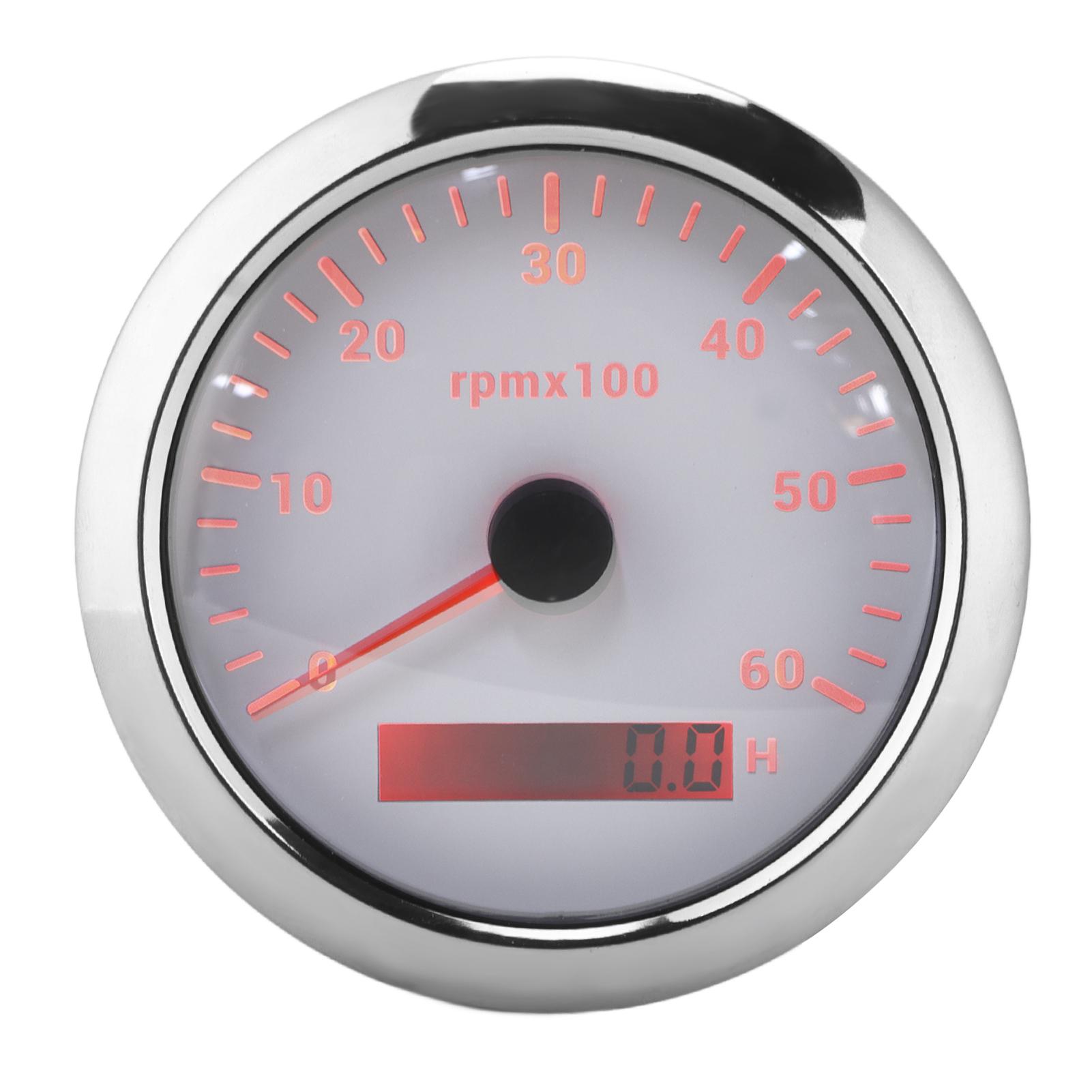 Tachometer 85mmCelsius3.35in 0‑6000RPM Colourful Backlight for Engineering Machinery