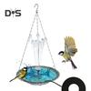 Bird Bath with Fountain Hanging Bird Feeder Bowl Outdoor Bird Bath with USB Powered Fountain for Garden Backyard Patio Front Porch