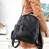 Leather Backpack Women'S Commuter Versatile Backpack Black Fashion Women'S Bag Boutique