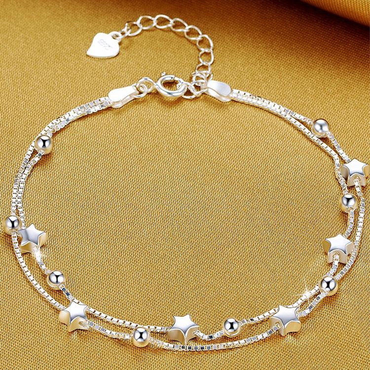 925  Silver Bracelets For Women Korean Designer Luxury XO Shape Adjustable Chain Bracelet Party Wedding Jewelry Gifts