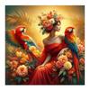 Diamond painting Art 5D DIY Colorful Peony Flowers Beauty Girl Diamond Mosaic Bird Tree 5D Rhinestone Cross Stitch Home Decor