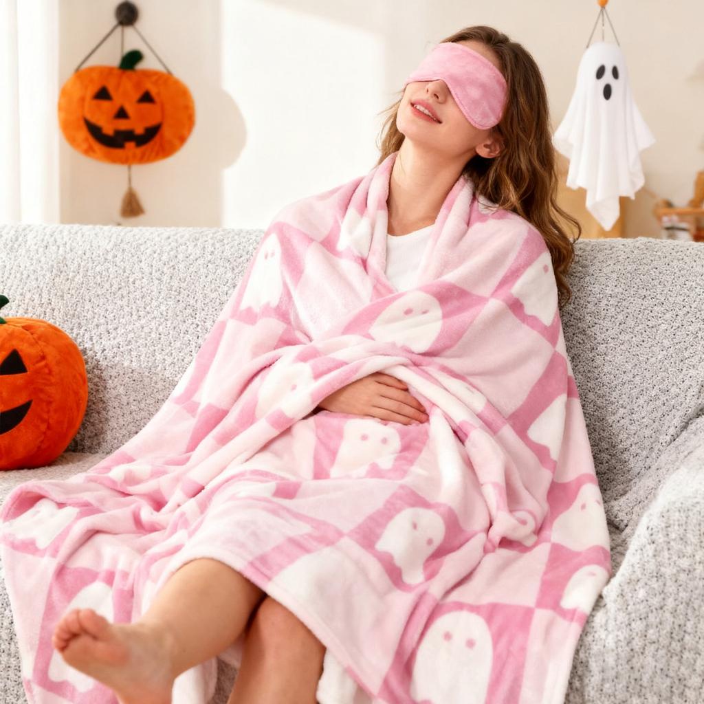 Halloween Themed Blanket, Scary Blanket, Suitable For Sofa, Couch, Bed, Halloween Blanket, Suitable For Bedroom Sofa, Halloween Decoration