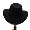 Cappello a Cilindro Bicolore Cappello da Cowboy Western Cappello Jazz Cappello in Feltro della Prateria Cappello di Lana da Uomo e da Donna