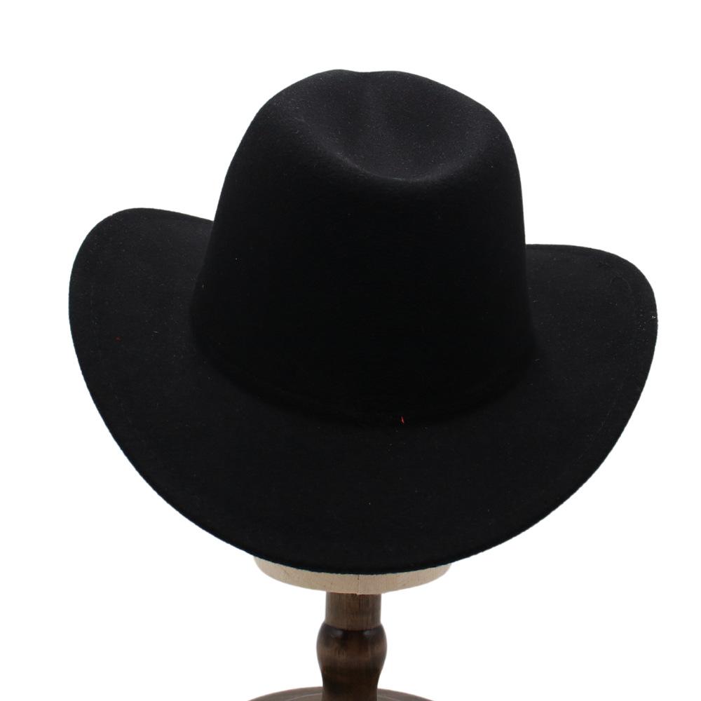 Cappello a Cilindro Bicolore Cappello da Cowboy Western Cappello Jazz Cappello in Feltro della Prateria Cappello di Lana da Uomo e da Donna