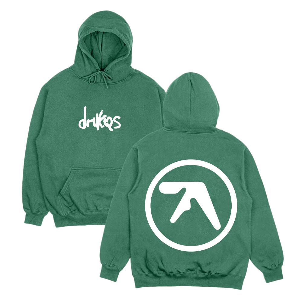 Drukqs Dual Logo Heavyweight Hoodie Aphex Twin High Street Sweatshirts Harajuku Long Sleeve Streetwear Fashion Unisex
