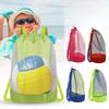 Mesh Beach Bag Tote Travel Storage Pouch for Water Sports Hiking Green