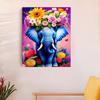 RUOPOTY Frame Diy Paint By Numbers For Adults Beginners Flower And Elephant Animal Wall Art Picture On Numbers For Home Decors