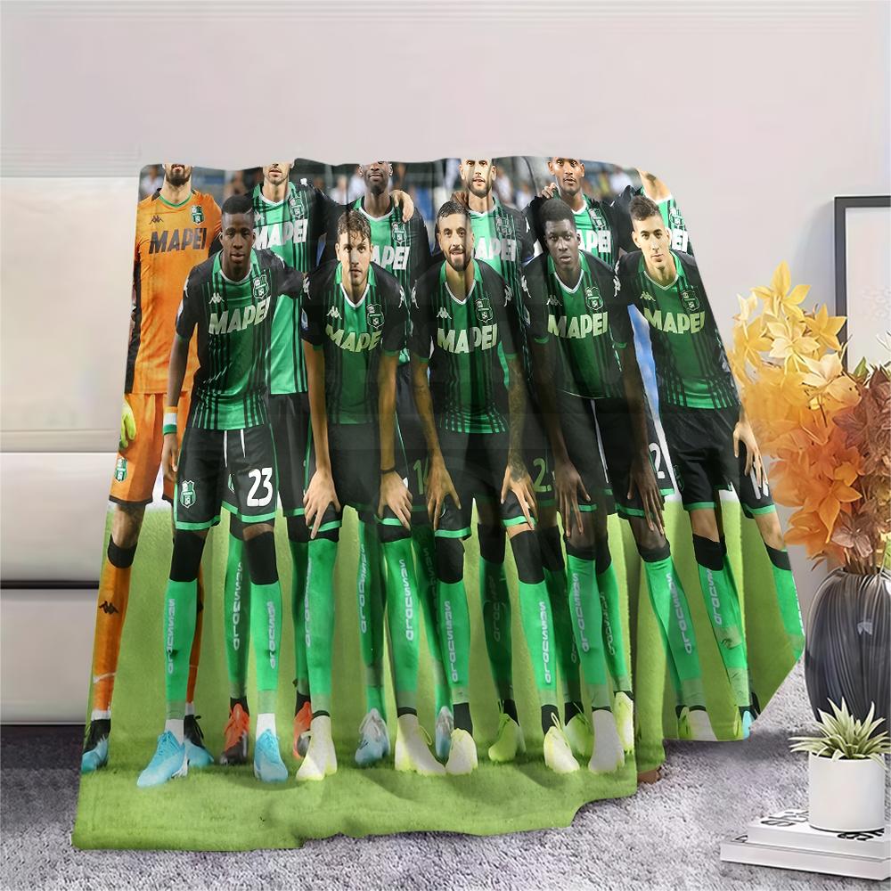 Football Club Sassuolo, Coperta in Flanella con Fantasia, Alta qualità, Confortevole per Tutte le Stagioni, Arredamento per la Casa, Calore e Comfort, Perfetta per Regali.