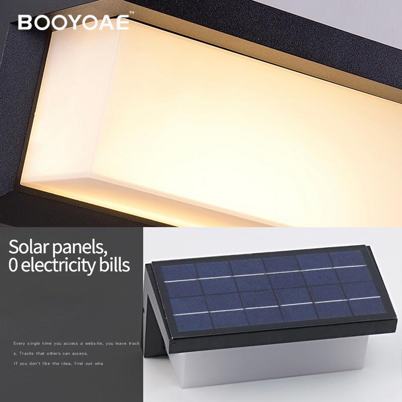 Solární nástěnná lampa Moderní zahradní chodba Venkovní nástěnná světla Terasa Lidské tělo Indukce IP54 Indukční Vodotěsné nástěnné osvětlení