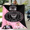 1 Stück Decke - Inter Miami CF Aufdruck, Leichte Decke für Sofa, Bett - Weich & Warm, Geschenk für Alle Jahreszeiten