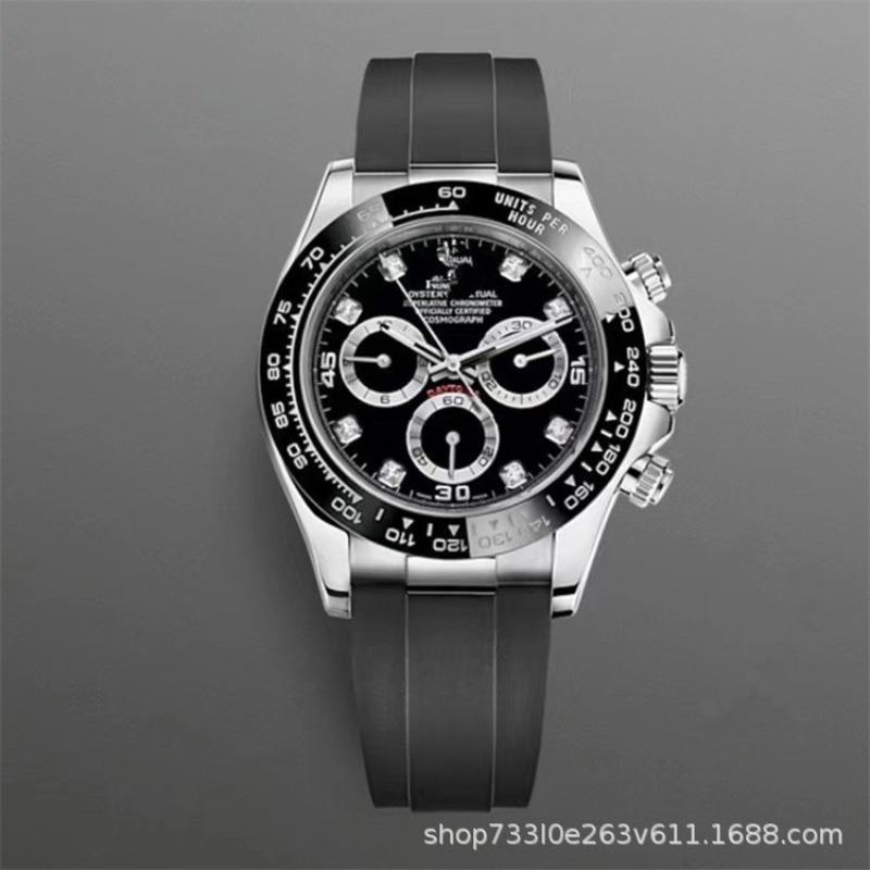 Montre Daytona Di Panda Bleu Glace Homme Montre Mécanique Entièrement Automatique Trois Compteurs Six Aiguilles Multifonctionnel Danny Road Chronographe