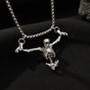 Punk Hip Hop Skull Pendant Necklace for Men Women Vintage Gothic Punished Man Design Fashion Hip Hop Jewelry