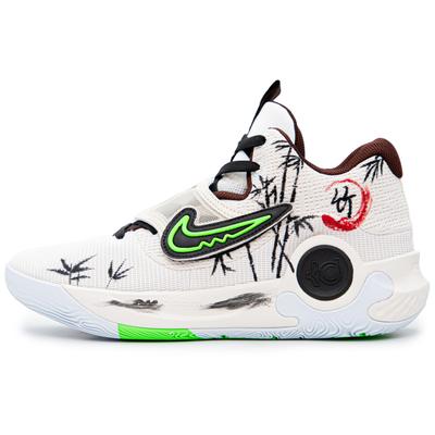 KD Trey 5 X Cushioning Slip Resistant Abrasion Resistant Mid Top Basketball Shoes Men's Black White DJ7554-014(Team241-)