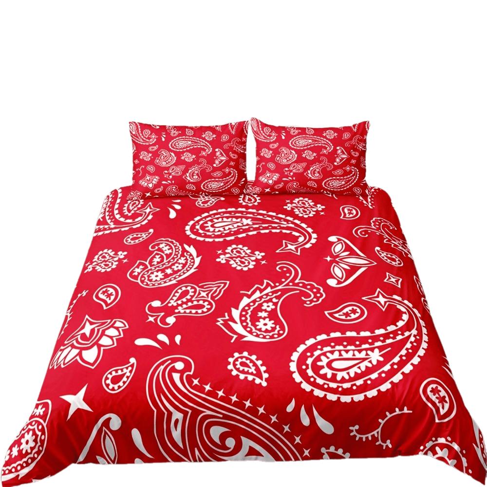 2/3pcs Paisley Bandanna Print Duvet Cover Set Soft, Bedding For A Cozy Bedroom Perfect For Bedroom Or Guest Room Bedding Set