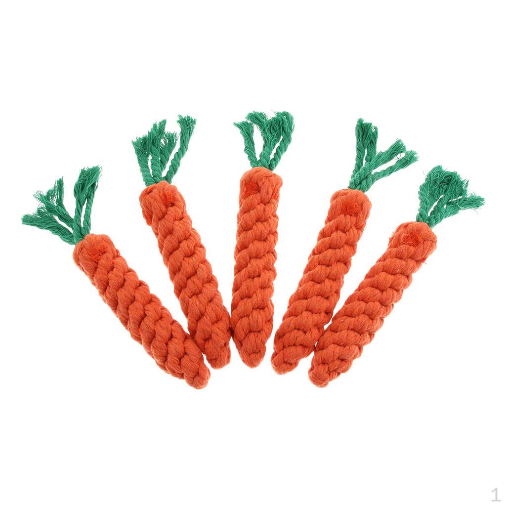 5 Count Chew Toy, Rope Carrot Bite - 3
