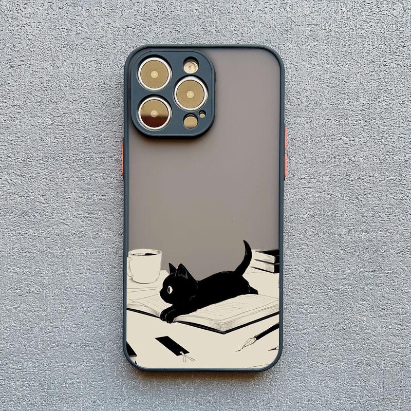 Funny Cat Daily Life Phone Case For iPhone 11 Case iPhone 12 14 Pro Max Mini 16 13 15 Pro Max 7 8 Plus XR XS X Shockproof Covers