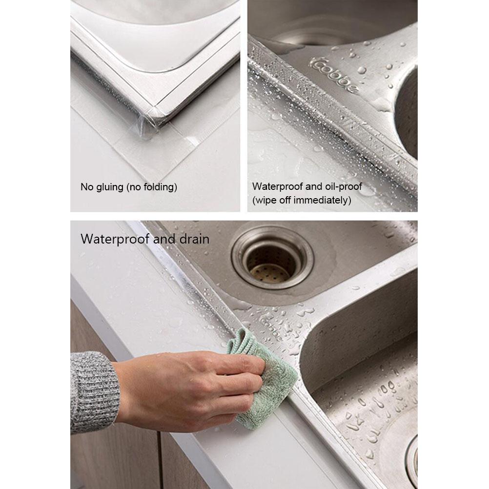 Kitchen Sink Waterproof Mildew Strong Self Adhesive Transparent Tape Bathroom Pool Water Sealing Tap