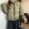 Winter new lambskin cotton-padded jacket stand-up collar temperament short drawstring warm cotton-padded jacket Korean small cotton-padded jacket is n