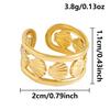 Real Gold Plated Sea Animal Ring Open Adjustable Stainless Steel Rings For Women Men Accessories PVD Ocean Beach Jewelry Anillos