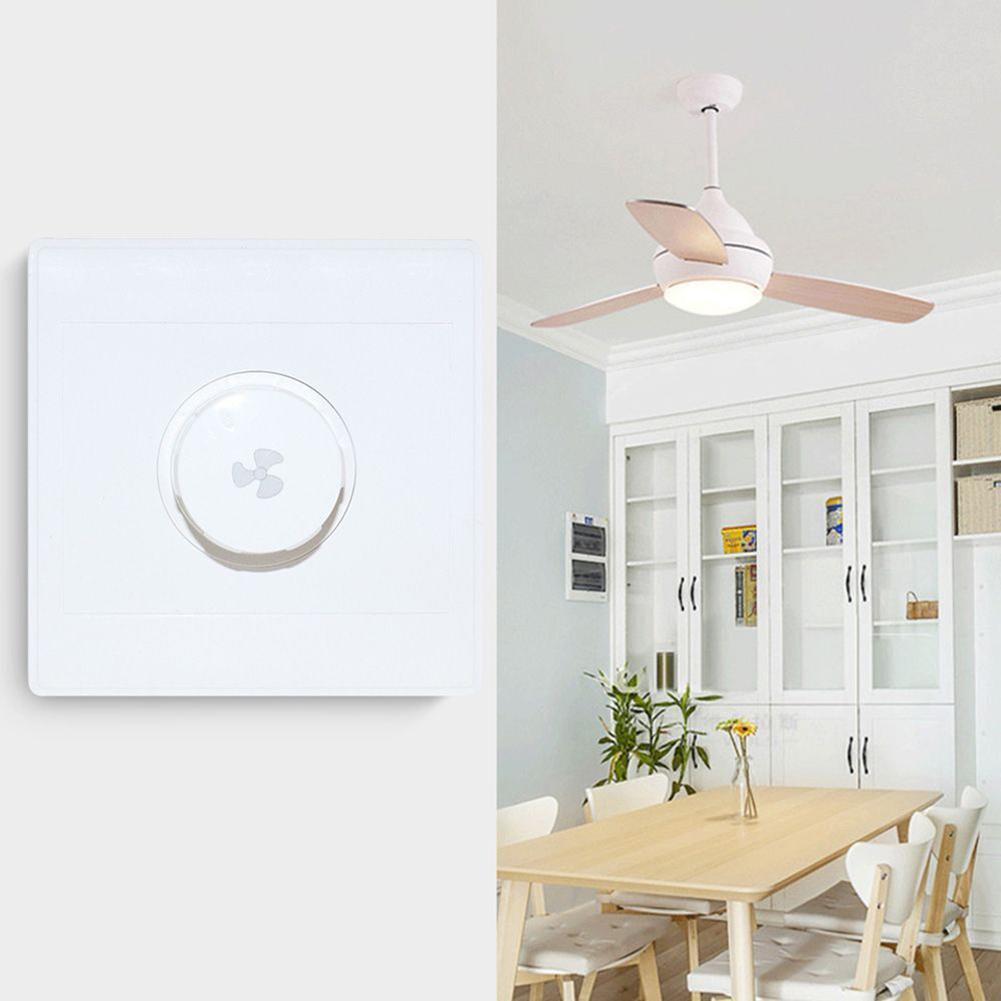 Regler Lüftergeschwindigkeit Schalter Regelungsschalter Weißer Lüfter Für Alle Lüfter Innerhalb 15-300W Ohne Unterputzdose 10A 200W 86*86mm