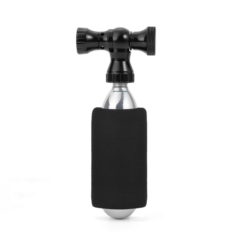 

Road Bike CO2 Inflator Head Bike Inflation Valves Head Replacement Inflation Nozzle Bike Fast Inflation Accessories чорний