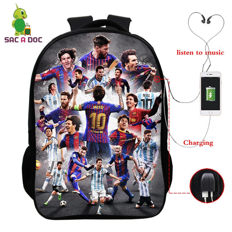 3D Digital Printed Backpack With Usb Full Color Backpack