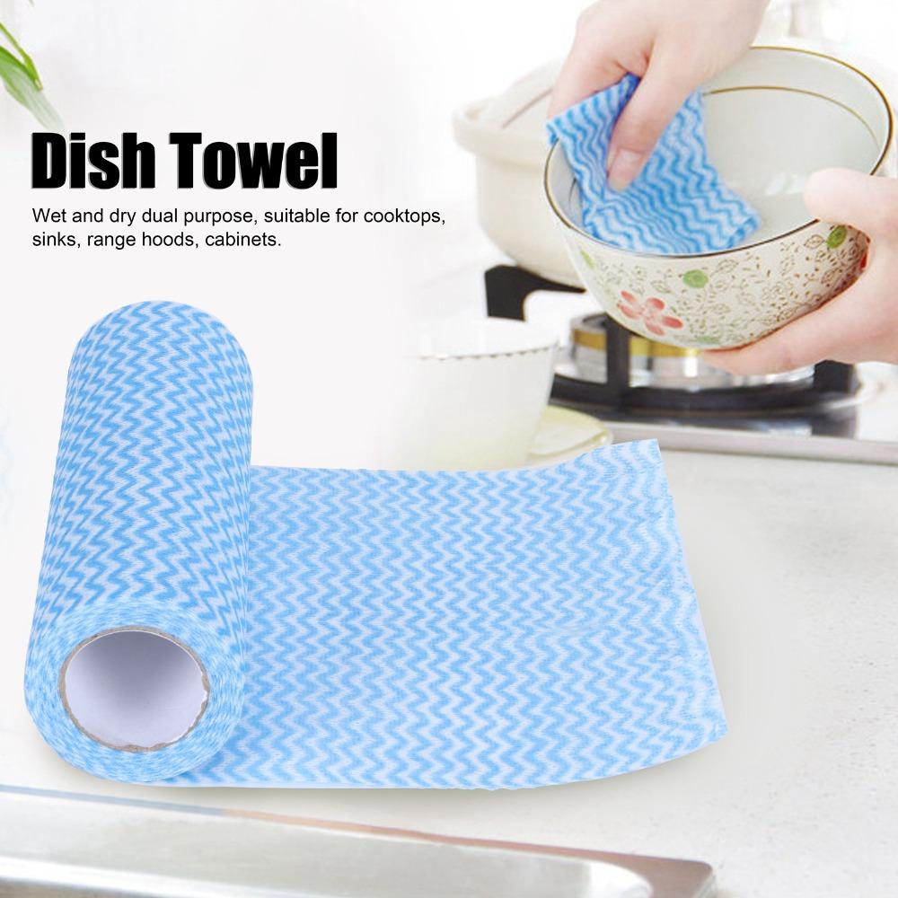 100pcs Nonwoven Fabric Disposable Cleaning Cloths Multi-Purpose Wiping Rags Kitchen Cleaning