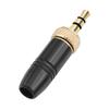 1Pcs Gold-Plated Contact 3.5mm Audio Male Plug Stereo Headphone Jack Plug  For Sennheiser Mic