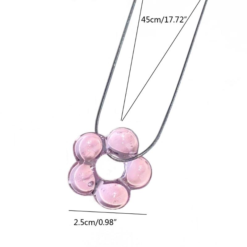 Hollow Out Floral Necklace Fashion Pendant Charm Neckchain Stackable Stylish Choker Chain Handmade Clavicle Chains