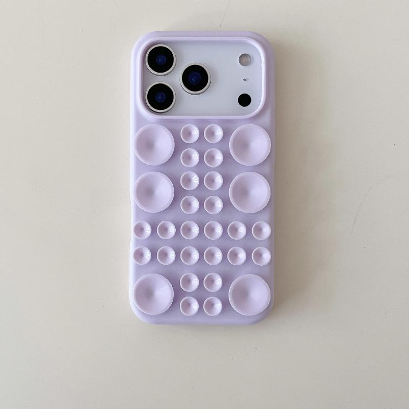 Funda de Teléfono de Silicona Líquida Suave Mate de Color Sólido con Ventosa para iPhone 17 Pro Max 15 14 13 16 Pro Max Absorbe Superficies Lisas