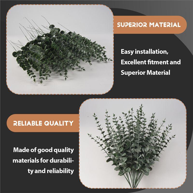 M-Modern-Eucalyptus Stems Artificial Eucalyptus Leaf Stems True Gray Green Touch Leaf Branches