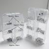 3D Punk Silvery Black Pyramid Stud Nail Jewelry Set, Metal Cone Spikes Beads Rivets, Halloween Gothic Nail Decorations