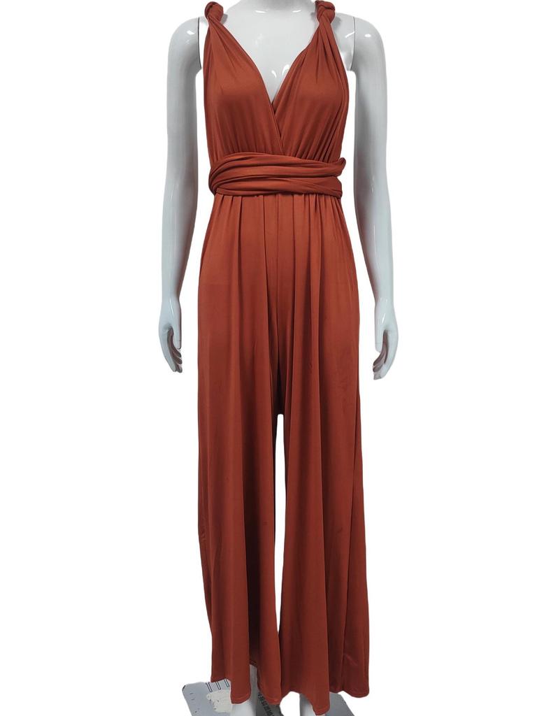 Women's Multi-Way Strap Crossover Bandage Jumpsuit - Sexy & Stylish OL Fashion